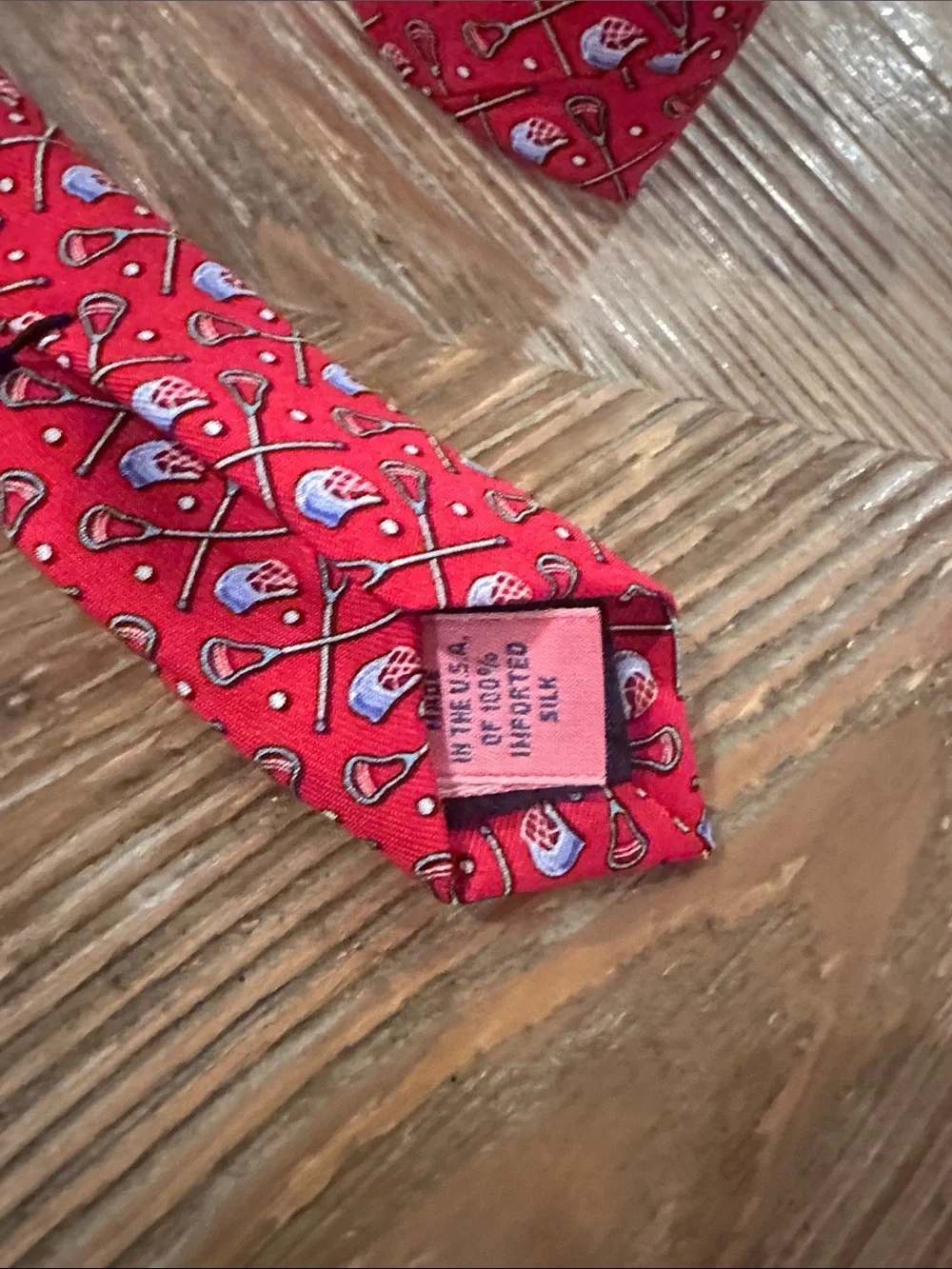 Vineyard Vines Boys Red Lacrosse LAX tie one size